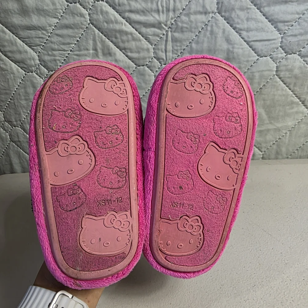 Hello Kitty Pink Glitter Kids Slippers